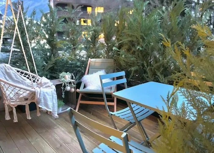 New, Terrasse, Vue Mont Blanc